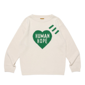 Human Hope Heart Knit Sweater front view