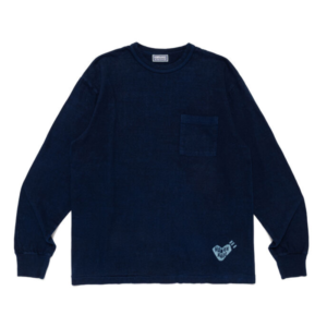Human Made Indigo Dye Tiger T Shirtのバックビューとシンプルなシルエット