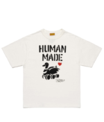 Human Made T-Shirt Duck Off White Design front view with duck graphic