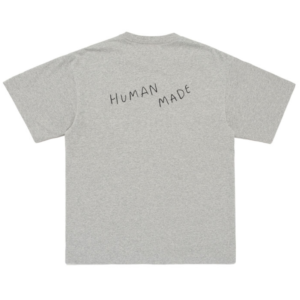 Human Made Embroidered Gray T-Shirt back view design