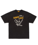 Human Made Bear Logo T Shirt Black Graphic front view