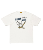 Human Made Bear Logo T Shirt White Graphic front view cotton streetwear tee Japan