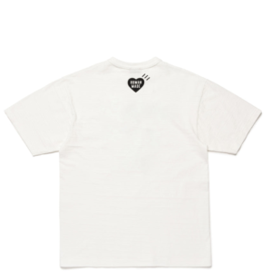 Human Made Bear Logo T Shirt White Graphic back view simple cotton streetwear tee Japan
