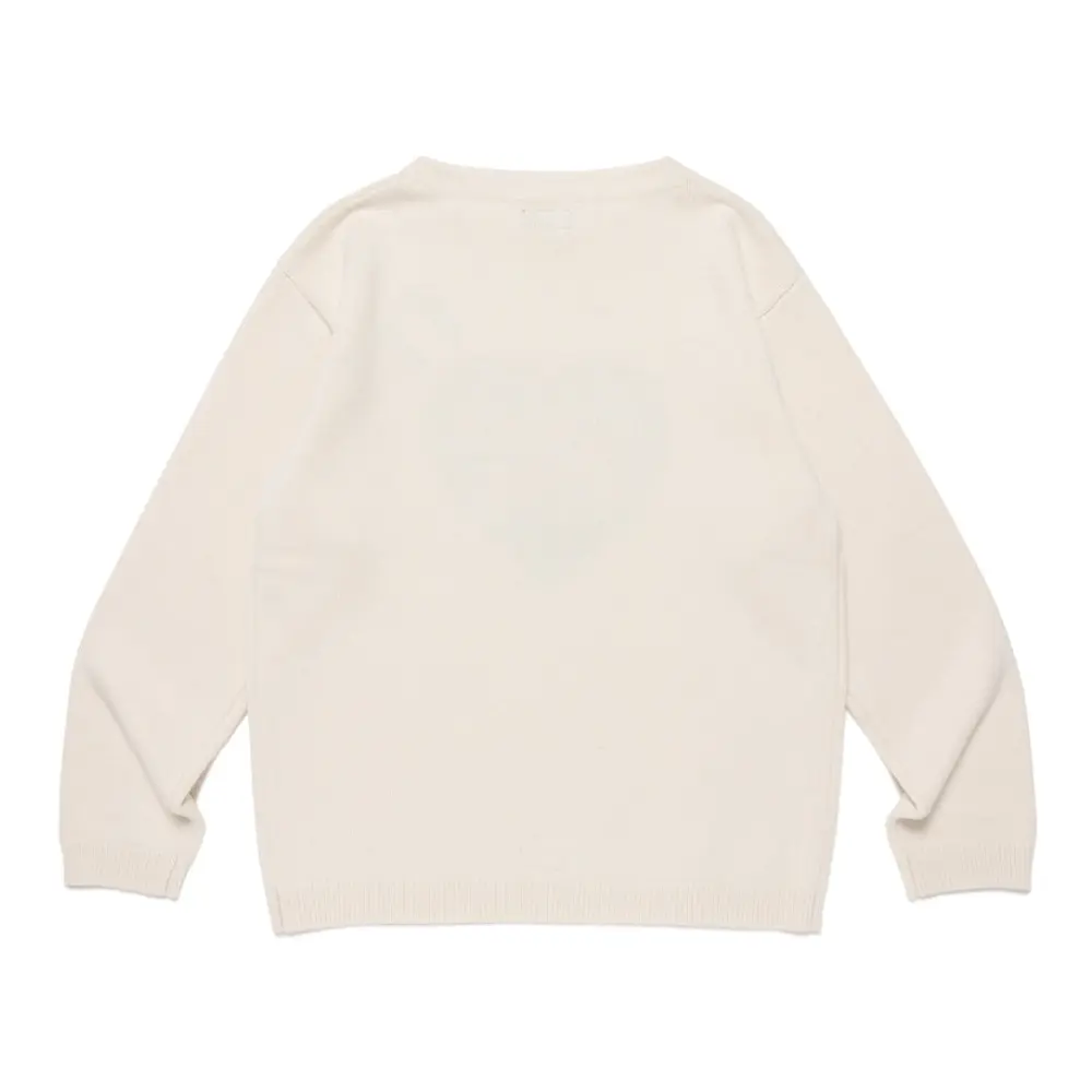 【新品・正規品】HUMAN HOPE HEART KNIT SWEATER L Human Hope Heart Knit Sweater｜ハートデザインのニットセー