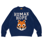 Human Hope Low Gauge Knit Navy front view