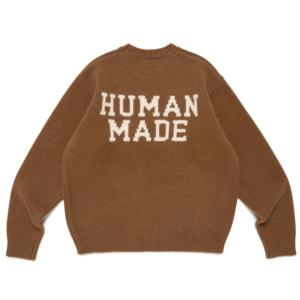Human Hope Low Gauge Knit Brown back view