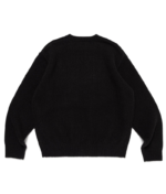 Human Made Heart Knit Sweater Black back view with knit design