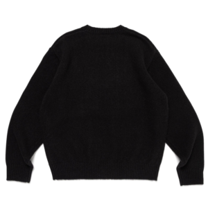 Human Made Heart Knit Sweater Black back view with knit design