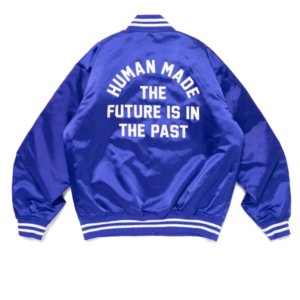 Human Made Nylon Stadium Jacket Blue バック