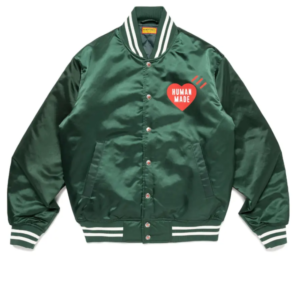 Human Made Nylon Stadium Jacket Green フロント