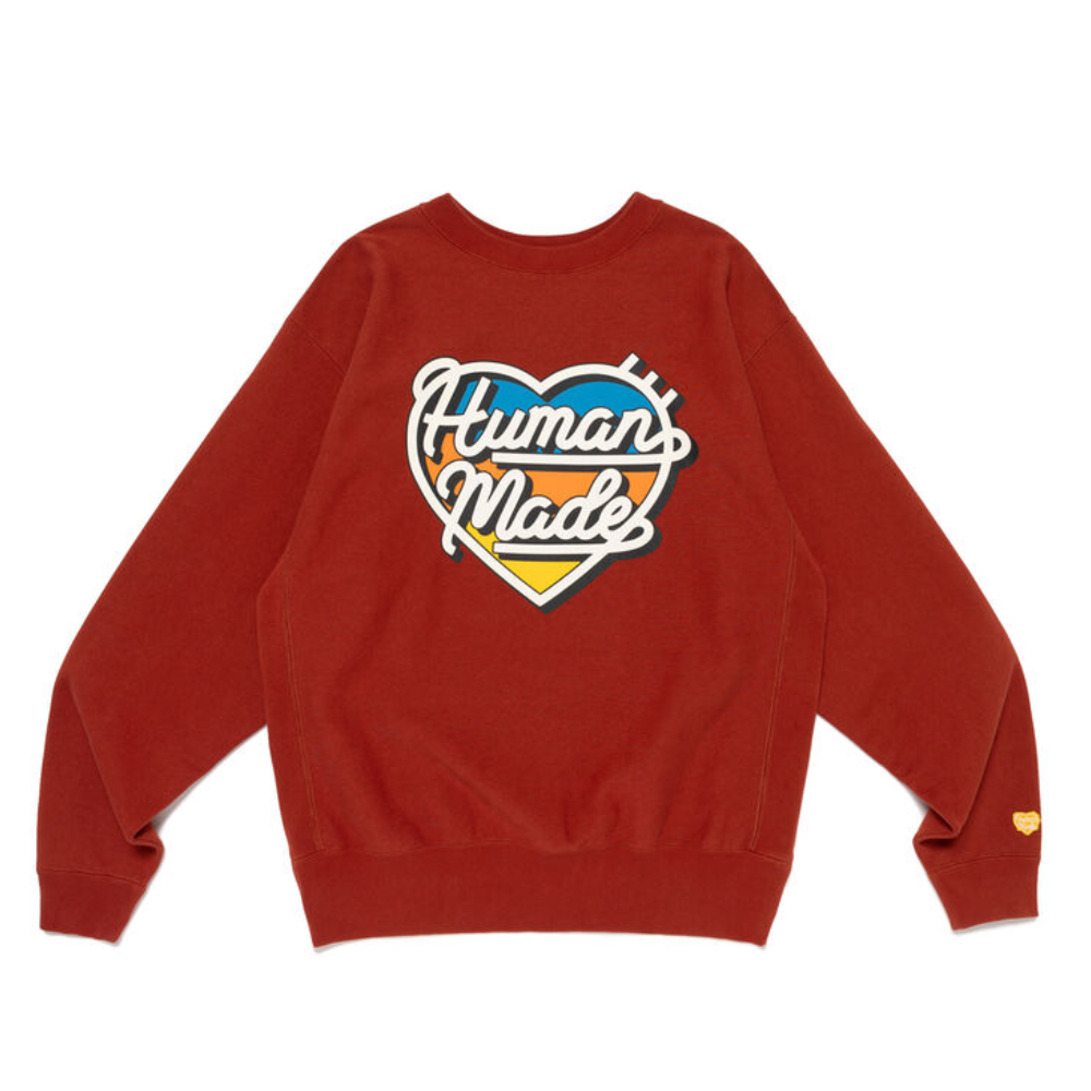 Human Made Heavy Weight Sweatshirt Red Front Human Made Heavy Weight Sweatshirt Red front view