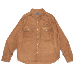 Human Made Kakishibu Dye Work Shirt フロントデザイン 柿渋染めワークシャツ