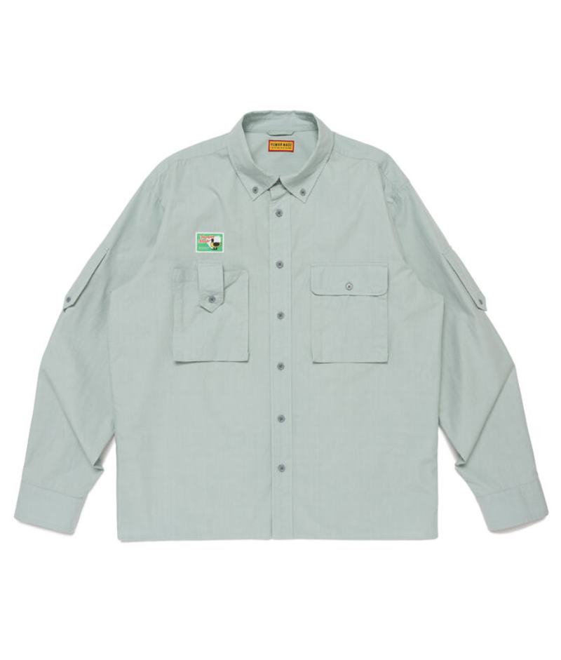 Human Made Hunting Shirt Blue Front Human Made Hunting Shirt Blue フロントデザイン ブルーシャツ