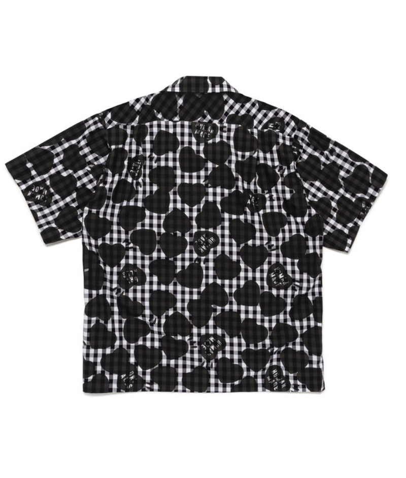 Human Made Heart Gingham Check Shirt Black｜ヒューマンメイド ジャパン