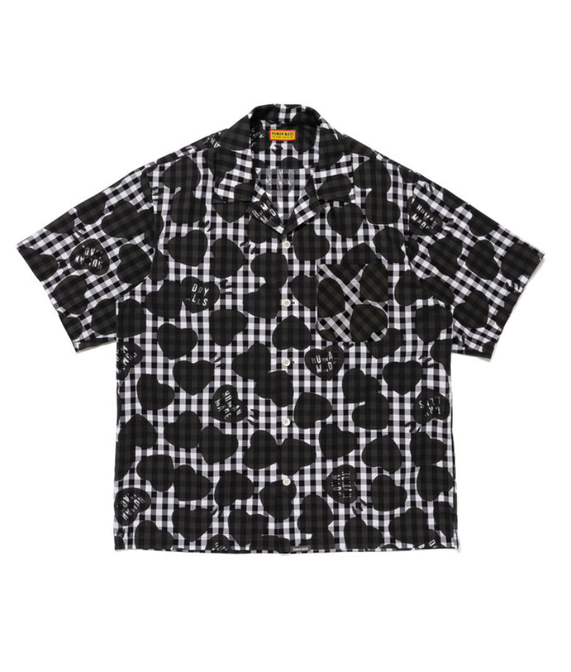 ヒューマンメイド Heart Gingham Check Shirt シャツ Human Made Heart Gingham Check Shirt Black｜ヒューマンメイド ジャパン
