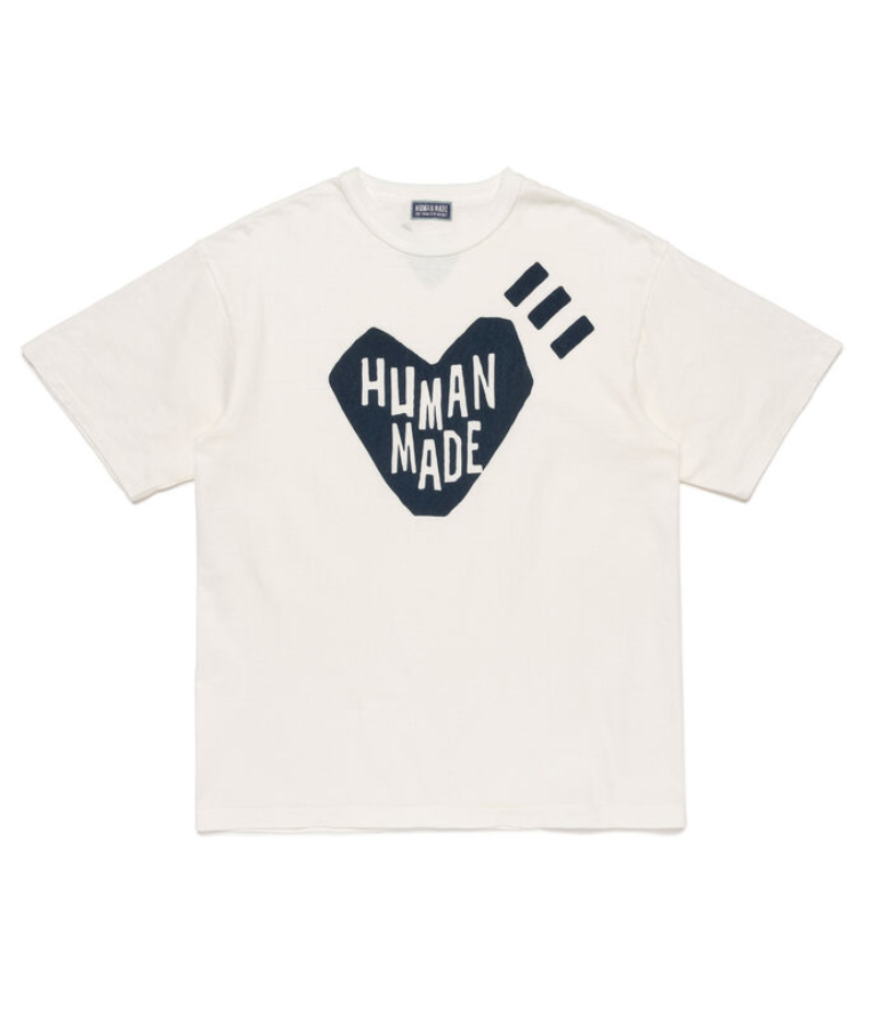 Human Made NINGENSEI Heart White T Shirt | ヒューマンメ