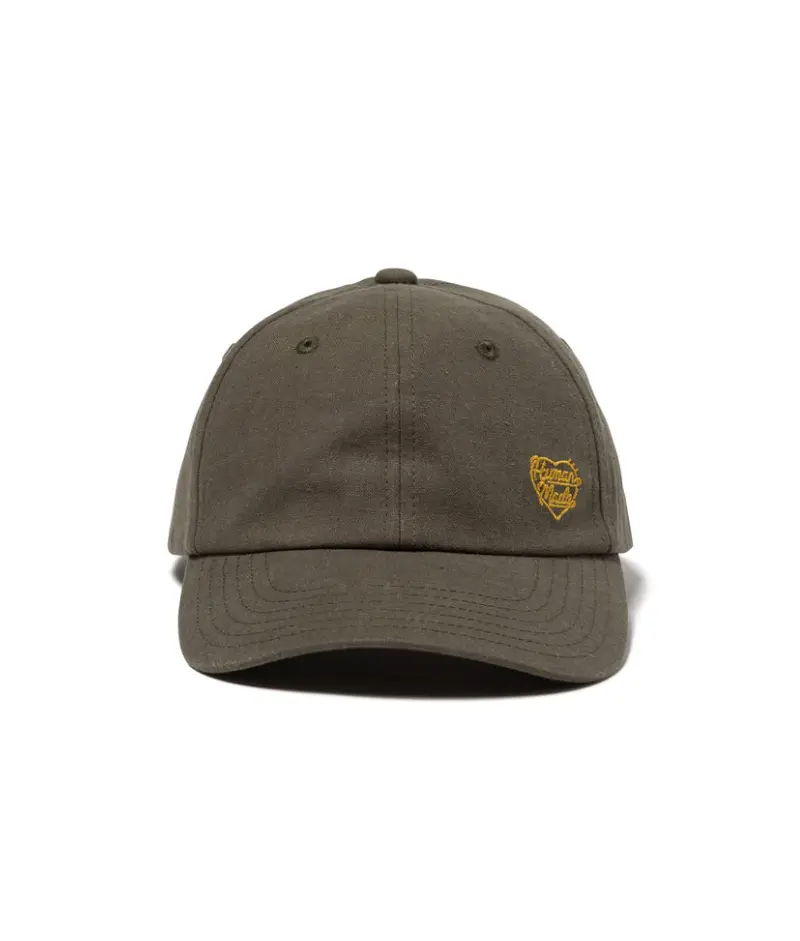Human Made 6PANEL LINEN CAP Olive Drab Front Human Made 6PANEL LINEN CAP Olive Drab フロントデザイン リネンキャップ