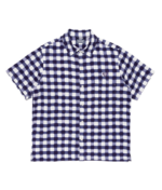 Human Made Ningensei Kusakizome Shirt Navy front view