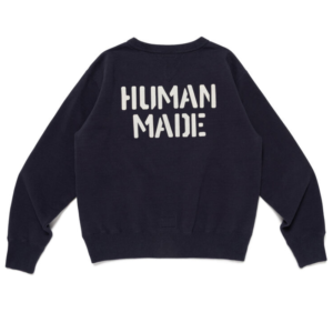 Human Made Military Sweatshirt Navy back view showing rear design