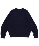 Human Made Heart Knit Sweater Navy back view showing full knit pattern