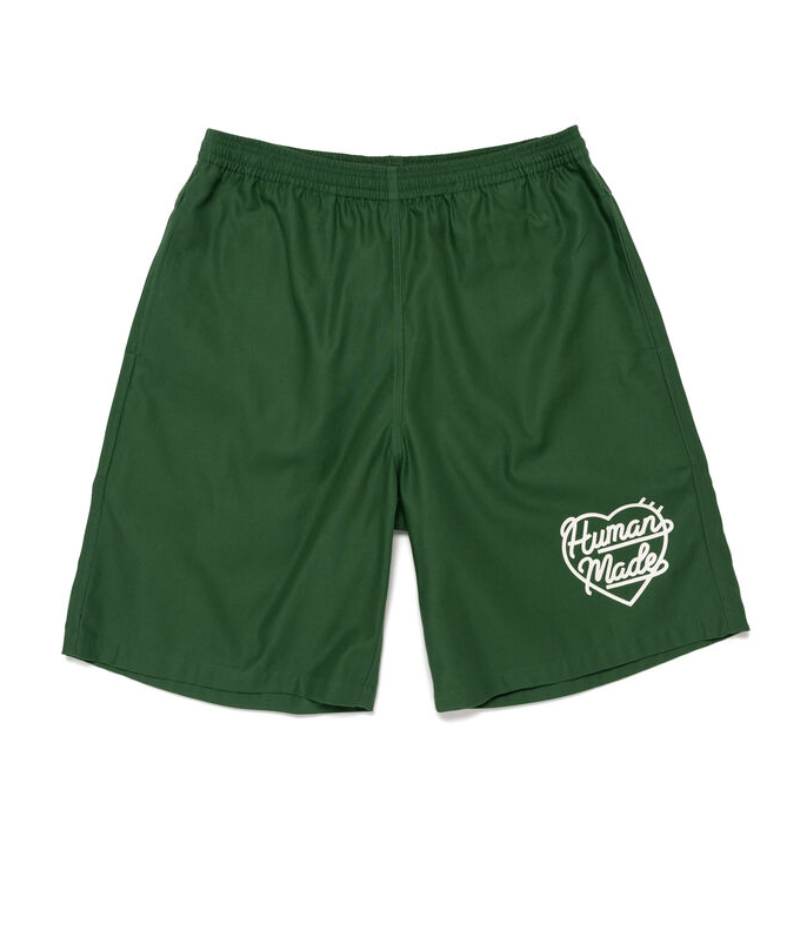Human Made New Beach Shorts Green Front Human Made New Beach Shorts Green フロントデザイン