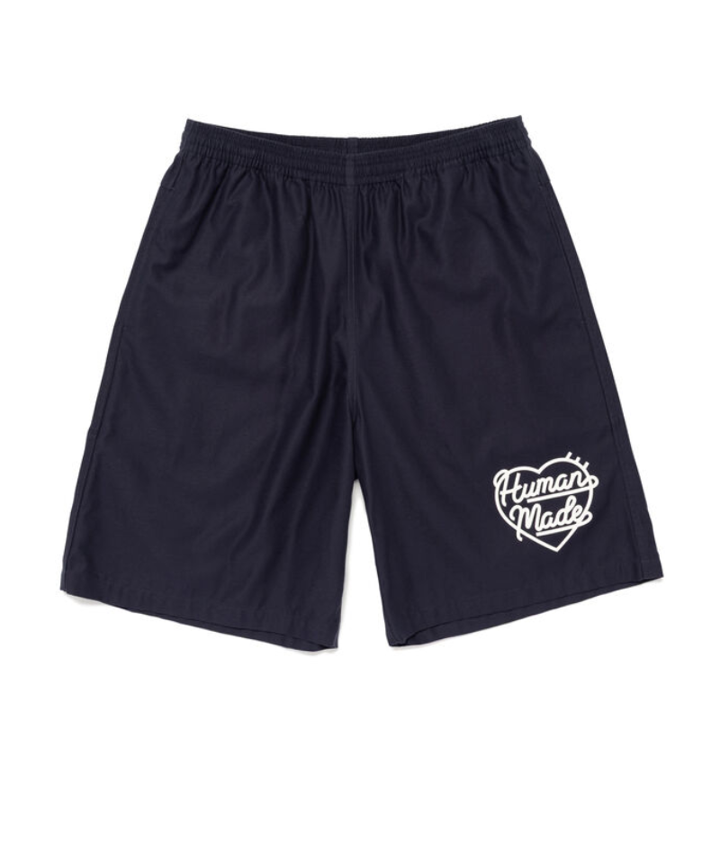 Human Made New Beach Shorts Navy Front Human Made New Beach Shorts Navy front view
