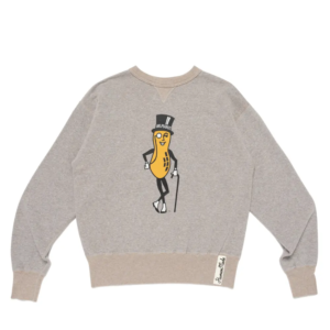 Human Made MR.PEANUT TSURIAMI SWEATSHIRT front view with graphic design