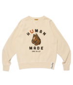 Human Made Tsuriami Sweatshirt White front view with classic crewneck design