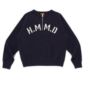 Human Made Military Sweatshirt Navy front view with military style