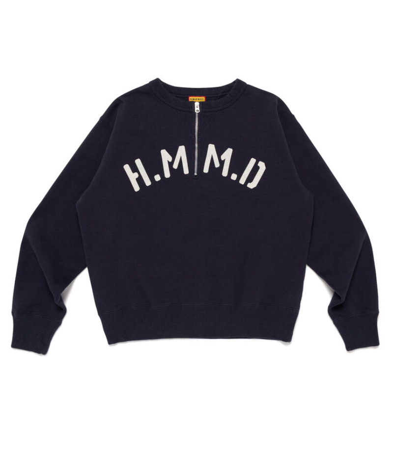 Human Made Military Sweatshirt Navy Front View Human Made Military Sweatshirt Navy front view with military style
