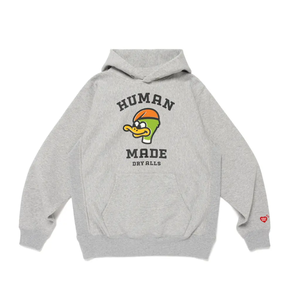 Human Made ヒューマンメイド Dry Alls Hoodie Gray – Front View Human Made Dry Alls Hoodie Gray – Front View