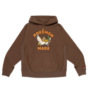 Pokemon Human Made Heavyweight Hoodie BROWN front view
