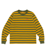 Human Made Stripped Long Sleeve T Shirt Olivedrab front