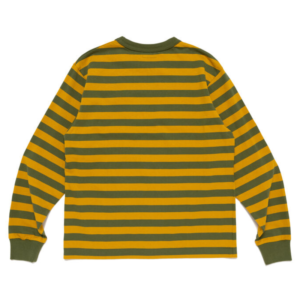 Human Made Stripped Long Sleeve T Shirt Olivedrab back
