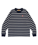 Human Made Stripped Long Sleeve T Shirt Navy フロント