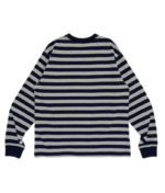 Human Made Stripped Long Sleeve T Shirt Navy バック