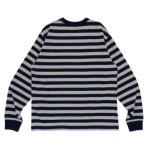 Human Made Stripped Long Sleeve T Shirt Navy バック