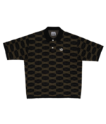 Human Made Knit Polo Shirt Olivedrab front view