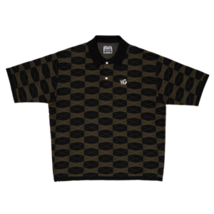 Human Made Knit Polo Shirt Olivedrab front view