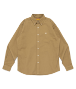 Human Made Twill BD Shirt Beige front view