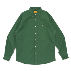Human Made Twill BD Shirt Green front view