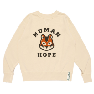 Human Hope Tsuriami Sweatshirt White front view