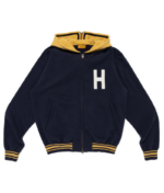 Human Made Zip-Up Hoodie Navy front view