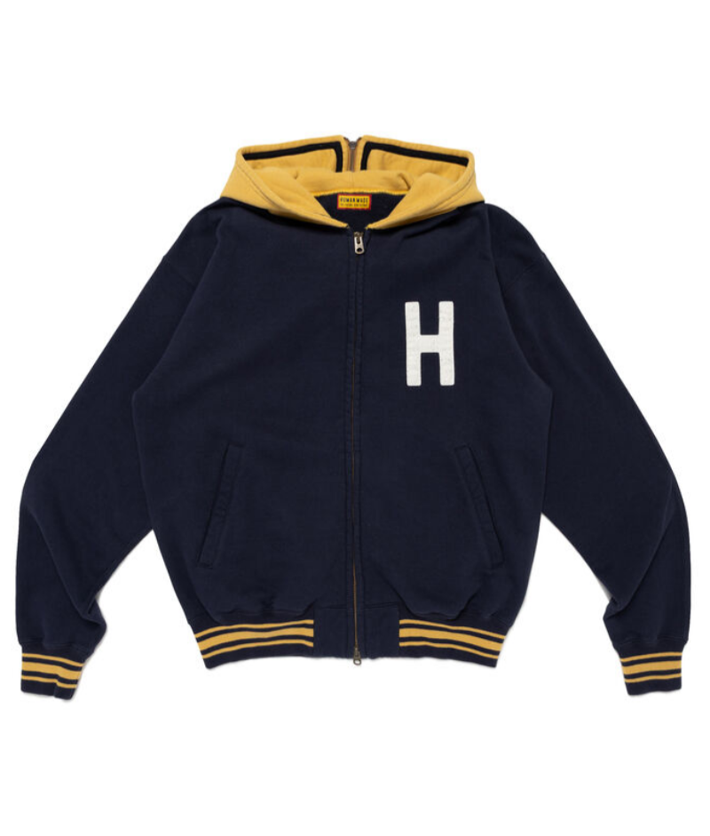 Human Made Zip-Up Hoodie Navy Front Human Made Zip-Up Hoodie Navy front view