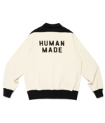 Human Made ZIP UP Sweatshirt White back view