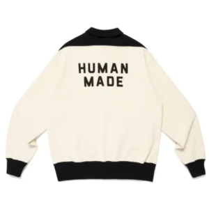 Human Made ZIP UP Sweatshirt White back view