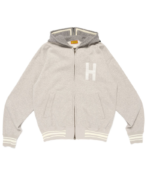 Human Made Zip-Up Hoodie Gray front view