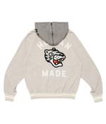Human Made Zip-Up Hoodie Gray back view