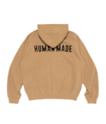 Human Made New Classic Zip Up Hoodie Beige back view