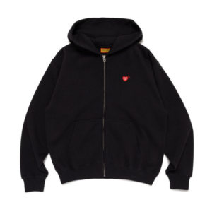 Human Made New Classic Zip Up Hoodie Black front view